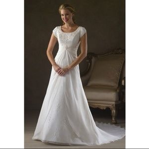 Bonny Bliss 2102 Modest Chiffon Wedding Dress